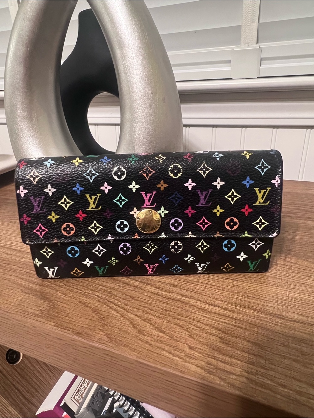 Louis Vuitton Black Sarah Murakami Monogram Long Wallet